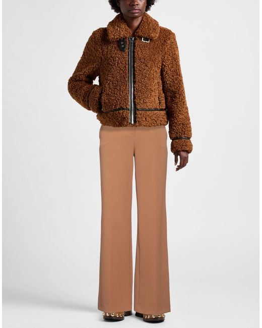 Blugirl Blumarine Brown Camel Pants Polyester, Elastane