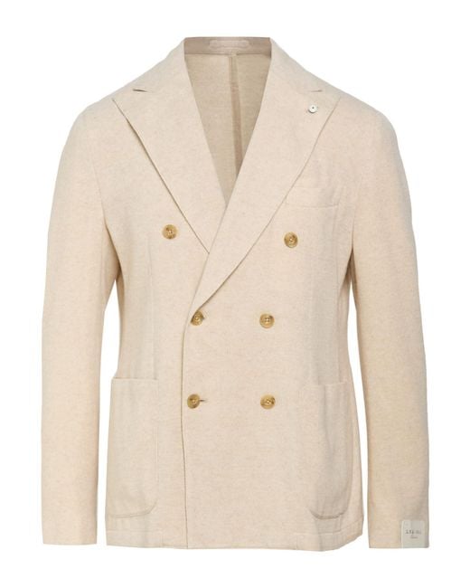 L.b.m. 1911 Natural Blazer Cashmere, Polyamide, Polyester, Wool for men
