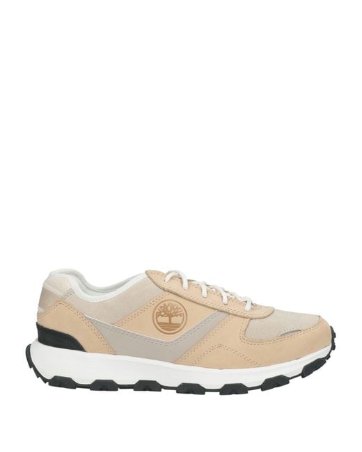 Timberland White Sneakers Leather, Textile Fibers for men