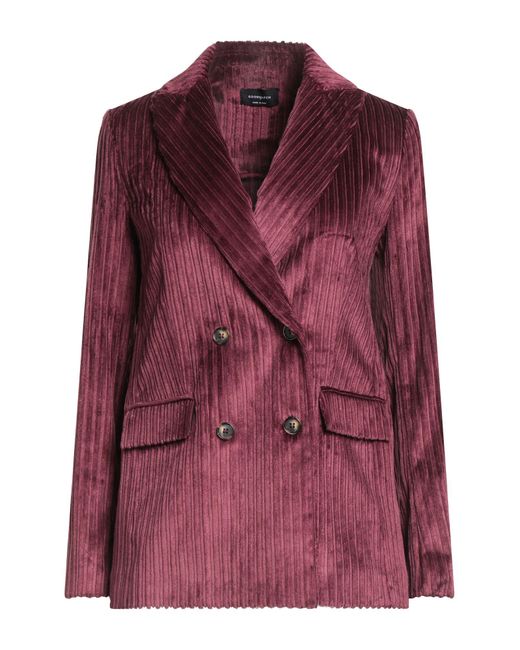 GOODMATCH Purple Blazer Viscose, Cotton, Elastane