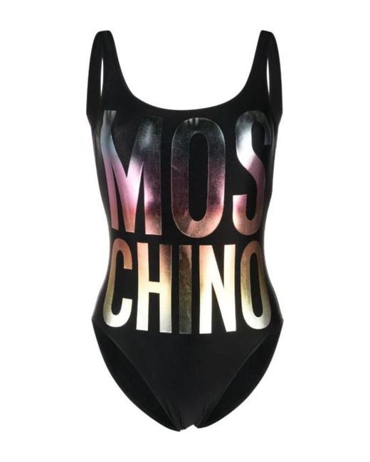Moschino Black Badeanzug mit Rückenausschnitt