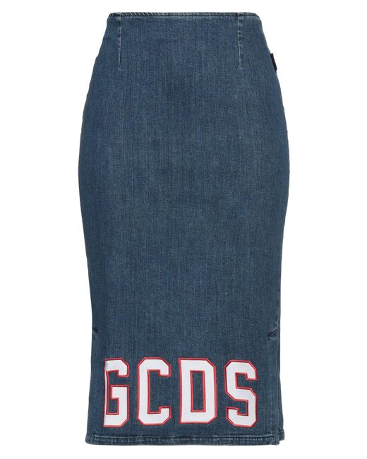Gcds Blue Denim Skirt