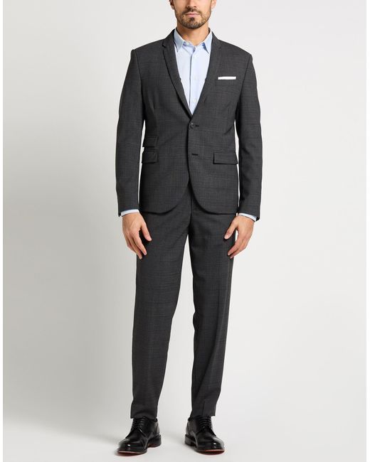 Neil Barrett Black Lead Suit Polyester, Wool, Elastane for men