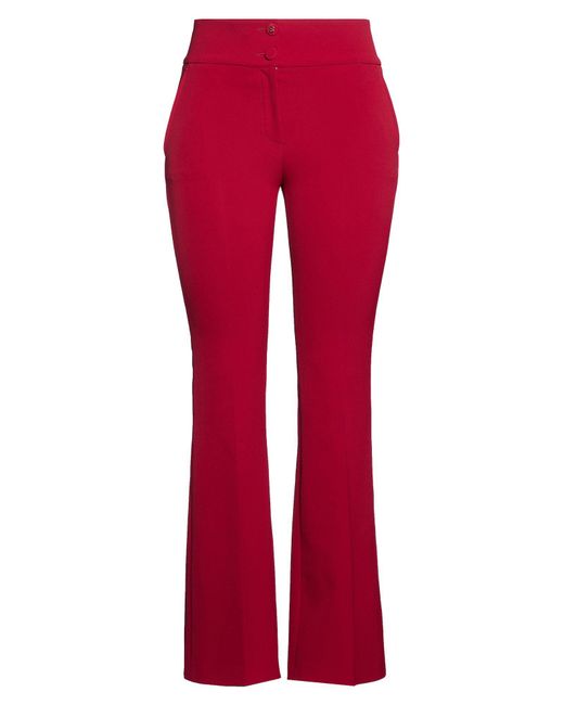 Blugirl Blumarine Red Pants Polyester, Elastane