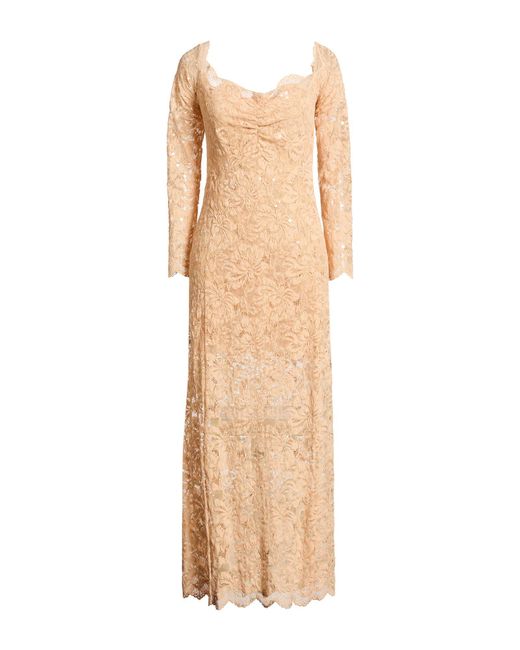 Rabanne Natural Sand Maxi Dress Polyamide, Elastane