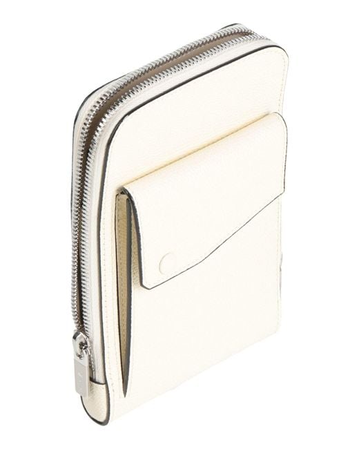 Valextra Natural Ivory Cross-Body Bag Calfskin