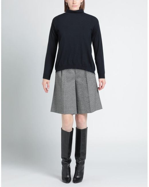 Aragona Blue Midnight Turtleneck Merino Wool