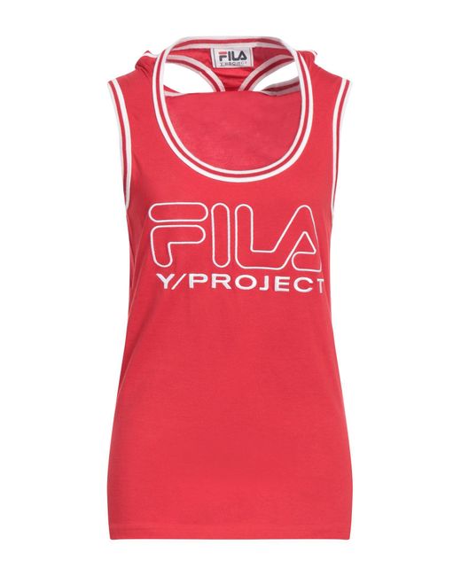 Y/PROJECT x FILA Red Tank Top