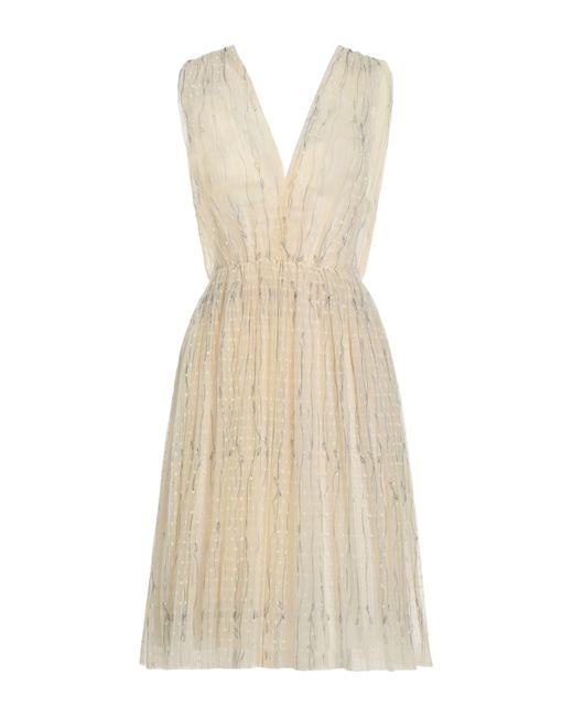 Elisabetta Franchi Natural Midi Dress Polyester