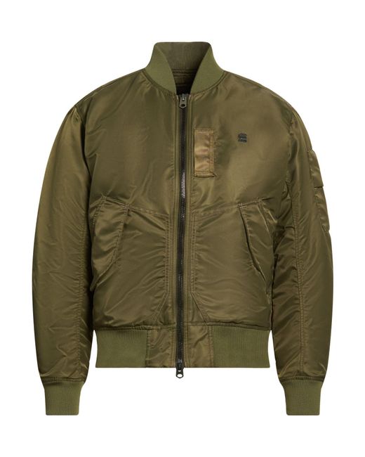 G-Star Green Jacket Polyamide for men
