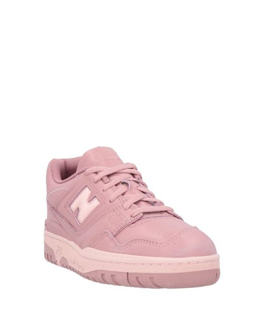 New Balance Pink Sneakers Leather, Textile Fibers for men