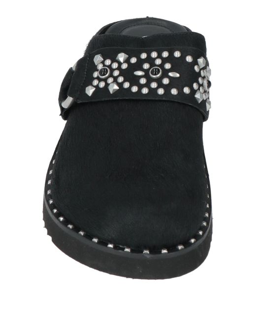 Ash Black Mules & Clogs Leather