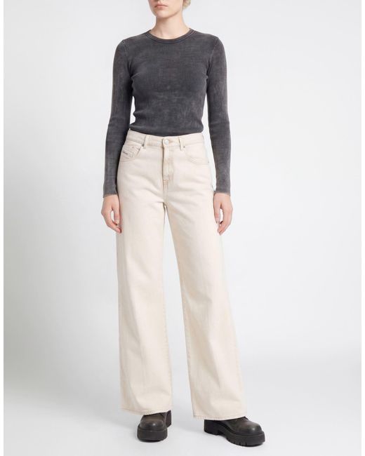 DIESEL Natural Ivory Jeans Cotton, Elastane
