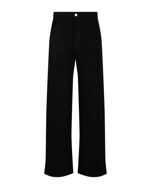 Roberto Collina Black Pants Merino Wool, Cashmere