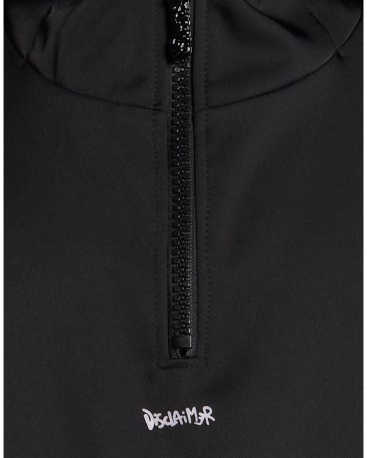 DISCLAIMER Black Jacket Polyester, Elastane for men