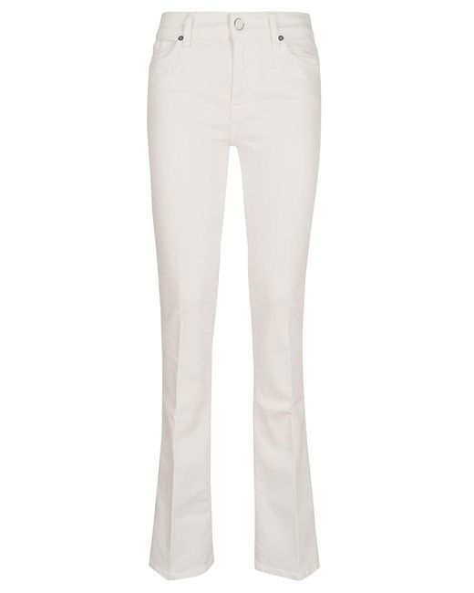 7 For All Mankind White Jeanshose