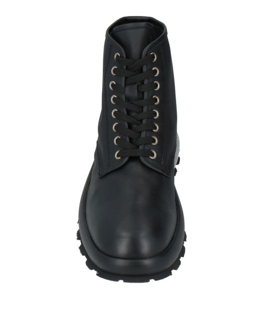 Jil Sander Black Ankle Boots Leather for men