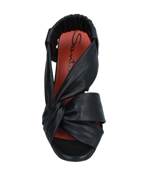 Santoni Black Sandals