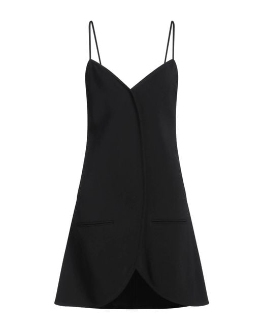 Courreges Black Mini Dress Viscose, Elastane