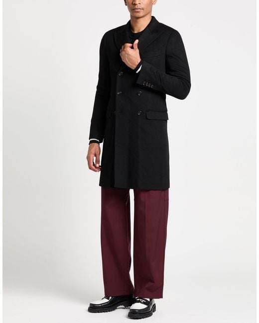 Dolce & Gabbana Black Coat Cashmere for men