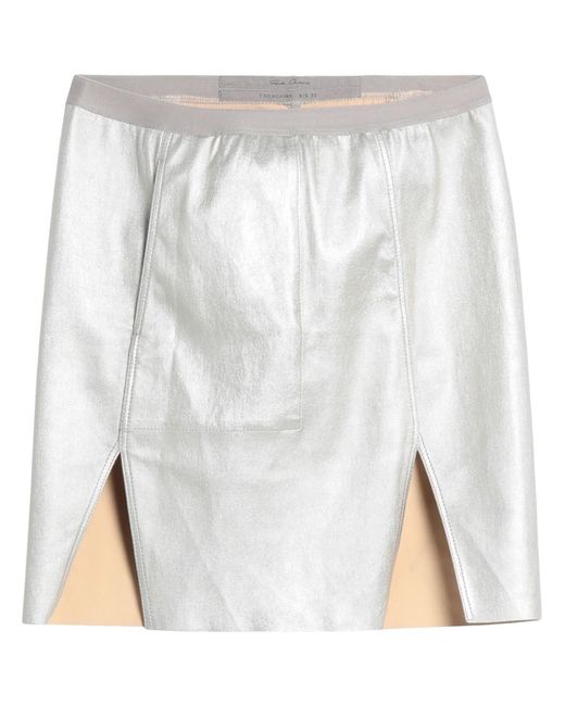Rick Owens White Mini Skirt