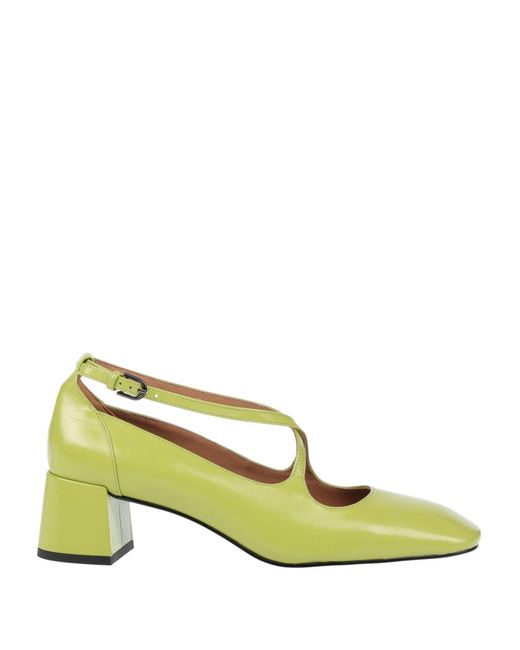 Bibi Lou Yellow Lime Pumps Textile Fibers