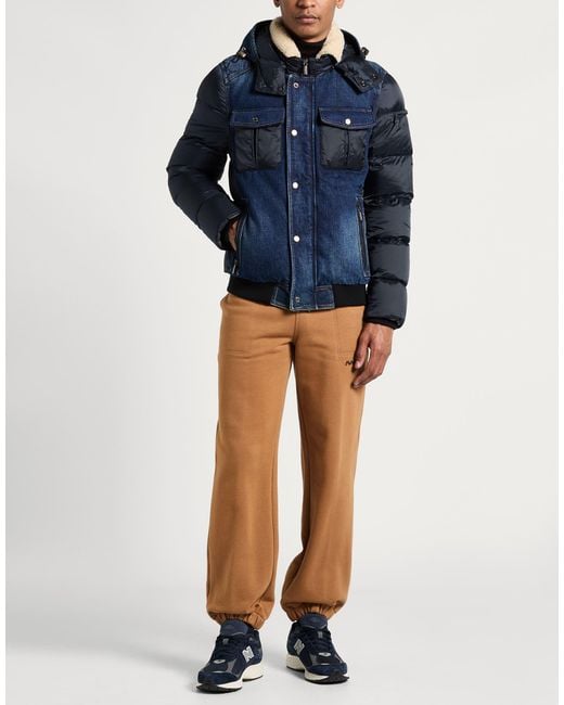 Moorer Blue Puffer Cotton, Polyurethane for men