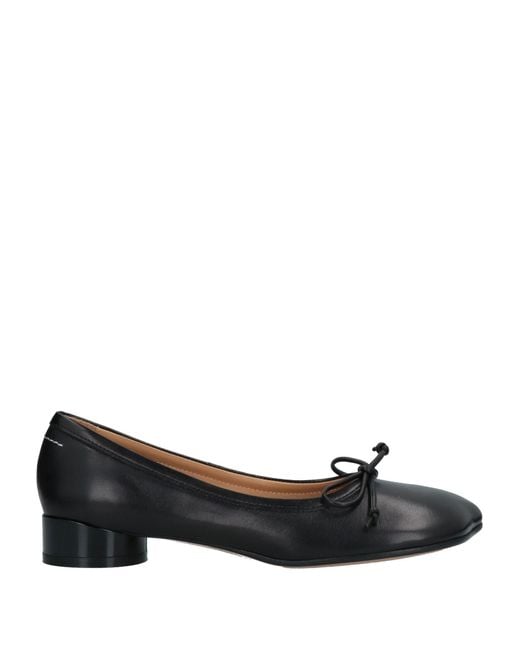 MM6 by Maison Martin Margiela Ballet Flats in Black | Lyst