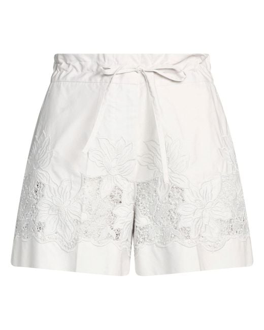 P.A.R.O.S.H. White P.A.R.O..H. Shorts & Bermuda Shorts
