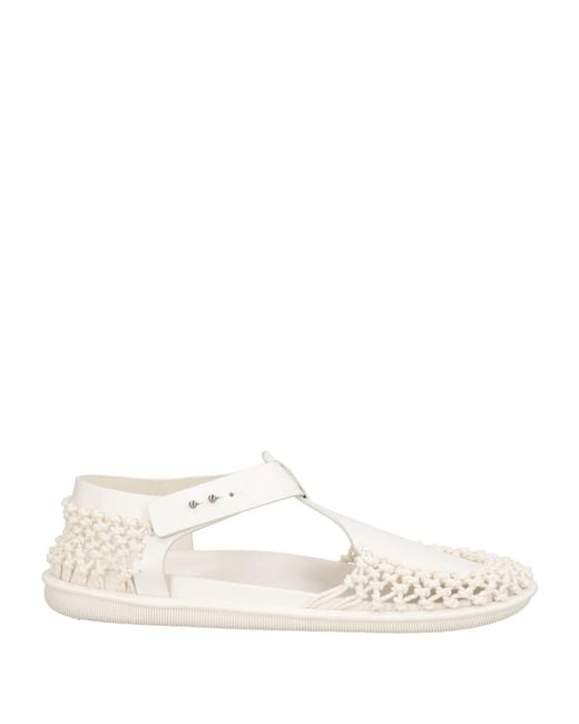 Giorgio Armani Natural Sandals Cotton, Cow Leather for men