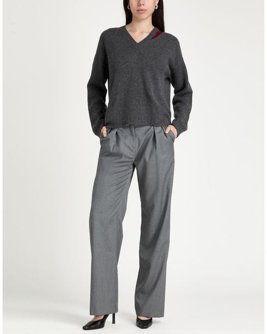 Fabiana Filippi Gray Charcoal Sweater Cashmere