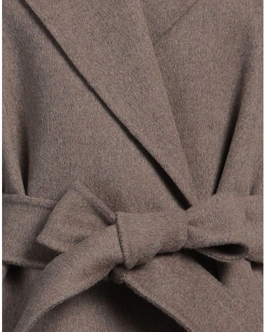 Max Mara Brown Coat Virgin Wool