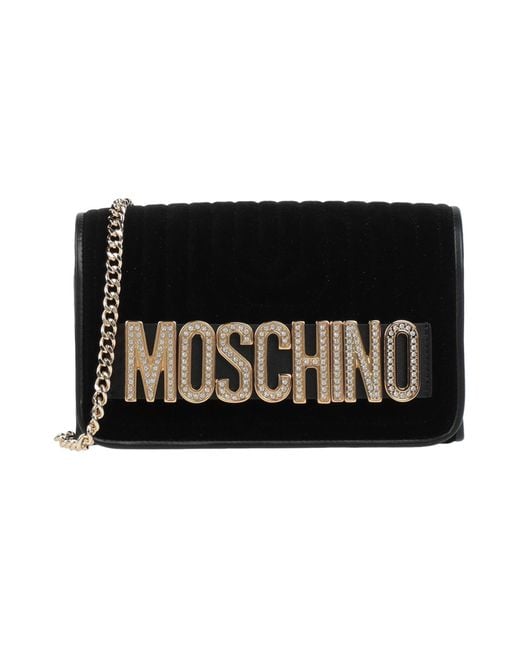 Moschino Velvet Crossbody Bag in Black Lyst