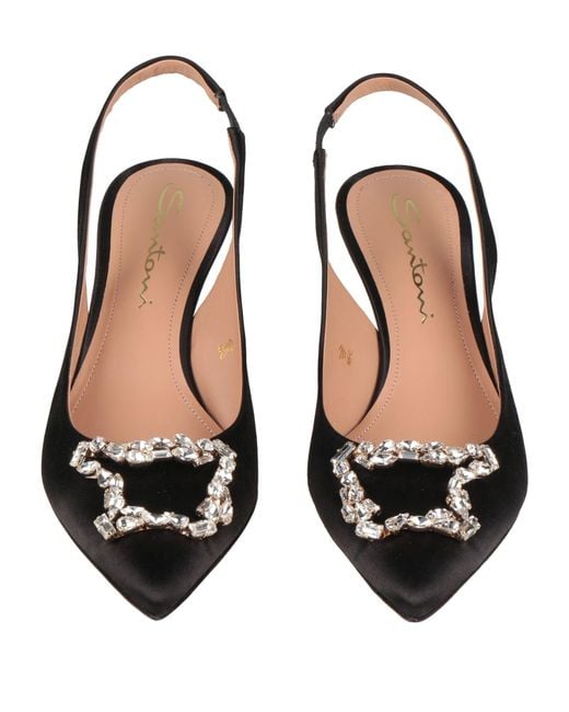 Santoni Black Pumps