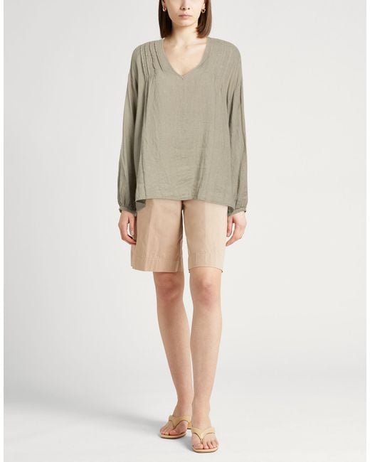 Massimo Alba Natural Military Top Linen