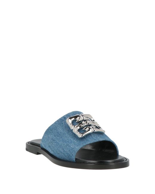 Givenchy Blue Sandals Textile Fibers