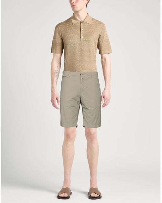 PT Torino Gray Shorts & Bermuda Shorts Polyamide, Elastane for men