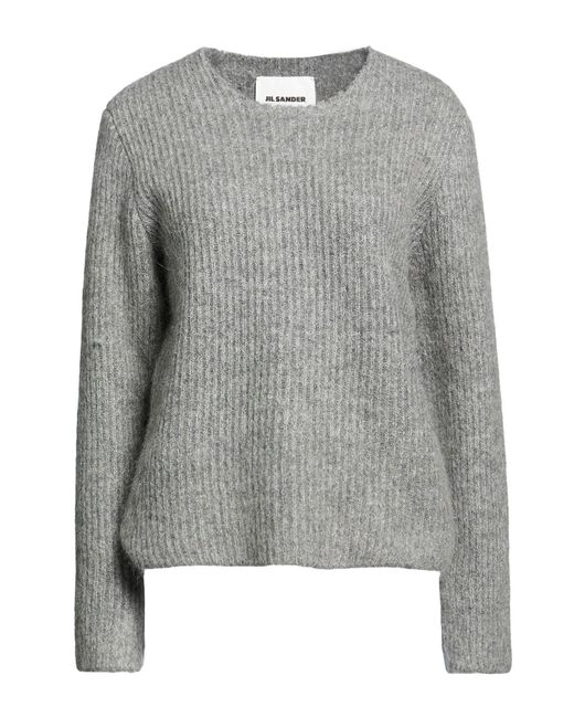 Jil Sander Gray Sweater Wool, Mohair Wool, Polyamide