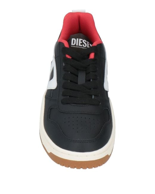 DIESEL Blue Sneakers Calfskin for men