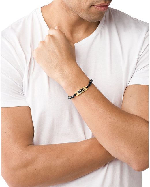 Homme Bijoux Bracelet avec plaque DIESEL pour homme en coloris Métallisé 