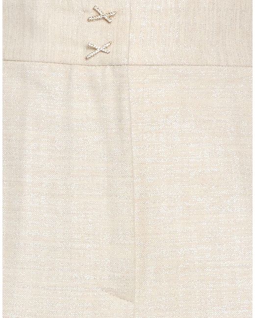 Genny White Pants Virgin Wool, Viscose, Elastane, Polyamide, Metallic Polyester