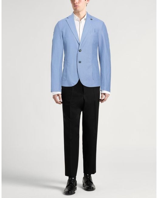 Bob Blue Light Blazer Cotton, Polyester, Elastane for men