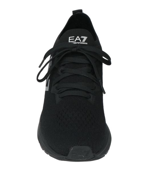EA7 Black Sneakers Polyester, Polyurethane for men