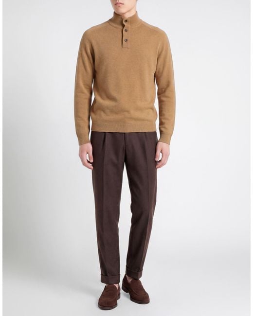 LUIGI GENTILE Natural Turtleneck Cashmere for men
