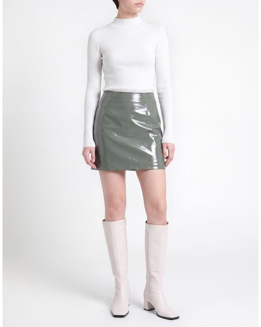 ACTUALEE Green Mini Skirt