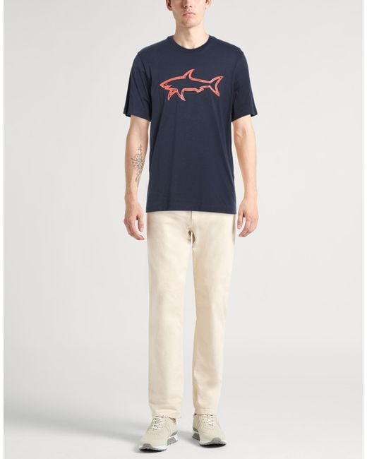 Paul & Shark Blue Midnight T-Shirt Cotton for men