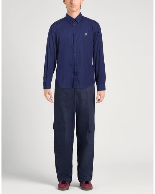 Just Cavalli Blue Shirt for men