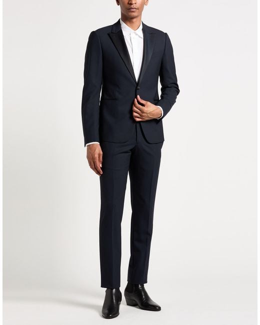 Armani Collezioni Blue Suit Virgin Wool, Elastane for men