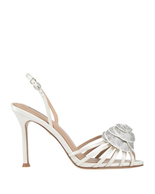 Lola Cruz White Sandals Textile Fibers