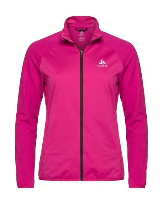 Odlo Pink Fuchsia Jacket Polyester, Elastane